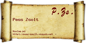 Pess Zsolt névjegykártya